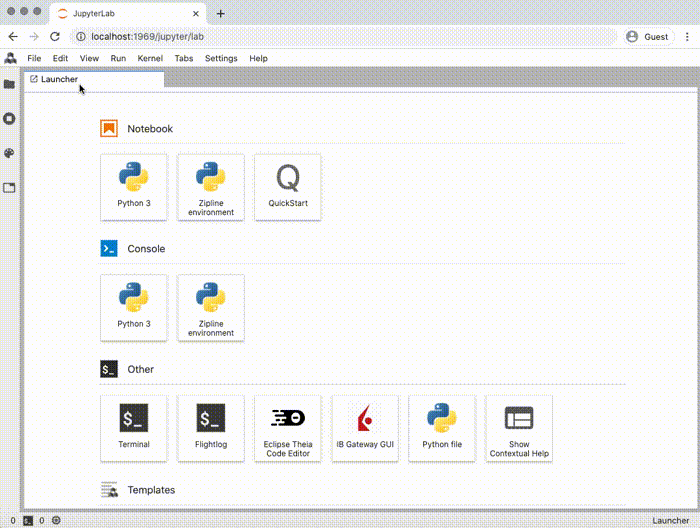 JupyterLab home